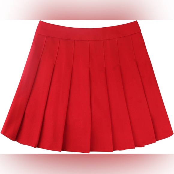Sport Necessities Dresses & Skirts - Vintage Sport Necessities Red Pleated Mini Tennis Skirt